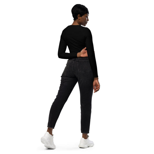 iSAW Womens Black Cropped Rash Guard