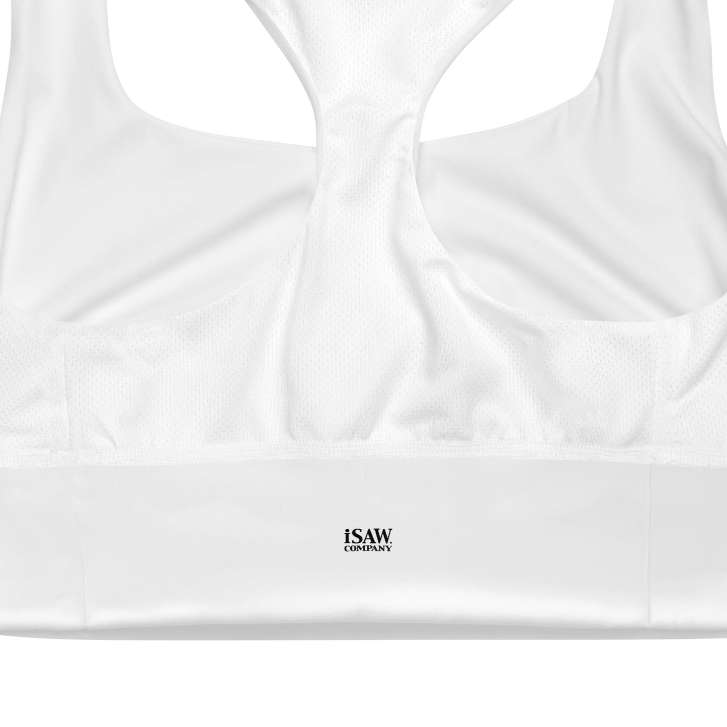 iSAW Womens White Sports Bra - Comfort Fit