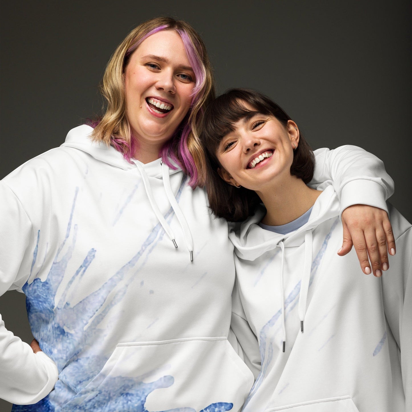 Watercolour Blue Splash - Unisex Hoodie