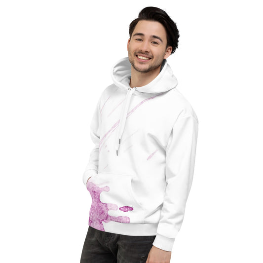 Watercolour Pink Splash - Unisex Hoodie