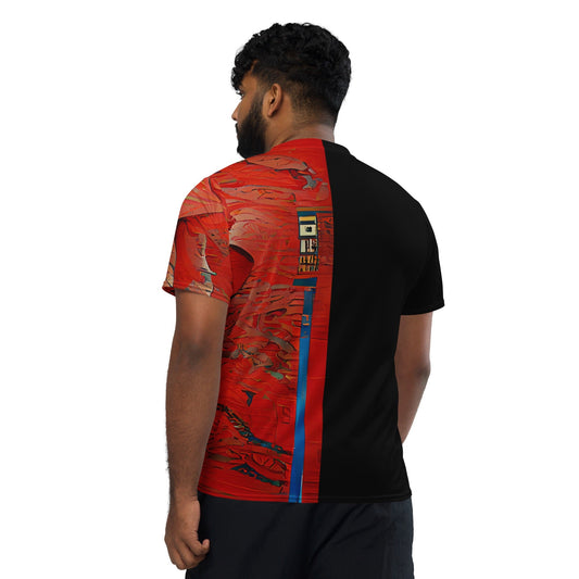 Half Black Half Hónghǎi - Unisex Sports Jersey