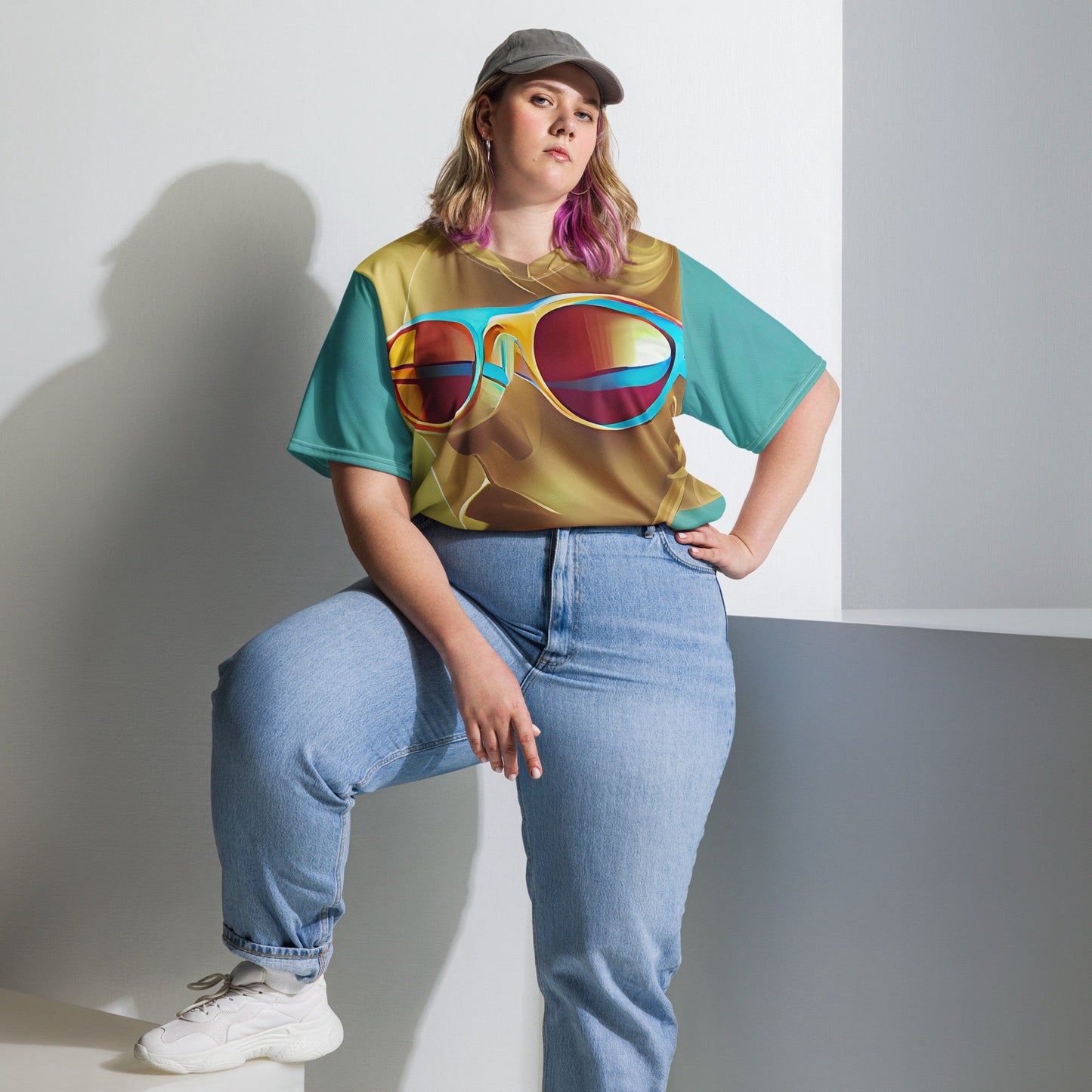 Retro Cool Blue - Womens Sports Jersey