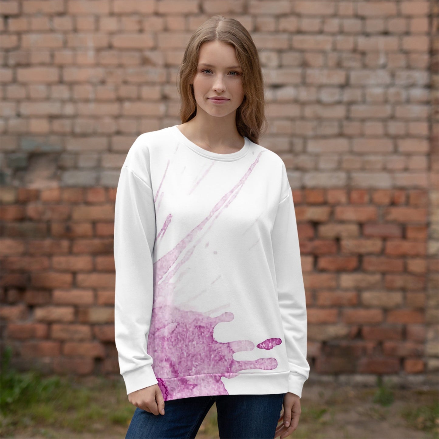 Watercolour Pink Splash - Unisex Sweatshirt