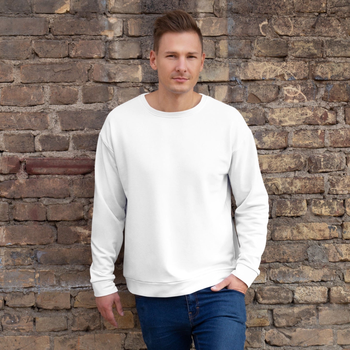 iSAW Unisex White Sweatshirt - iSAW Company