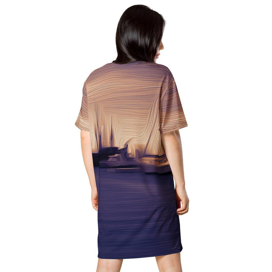 The Sleeping Yachts (at Sunset) - Womens T-Shirt Dress