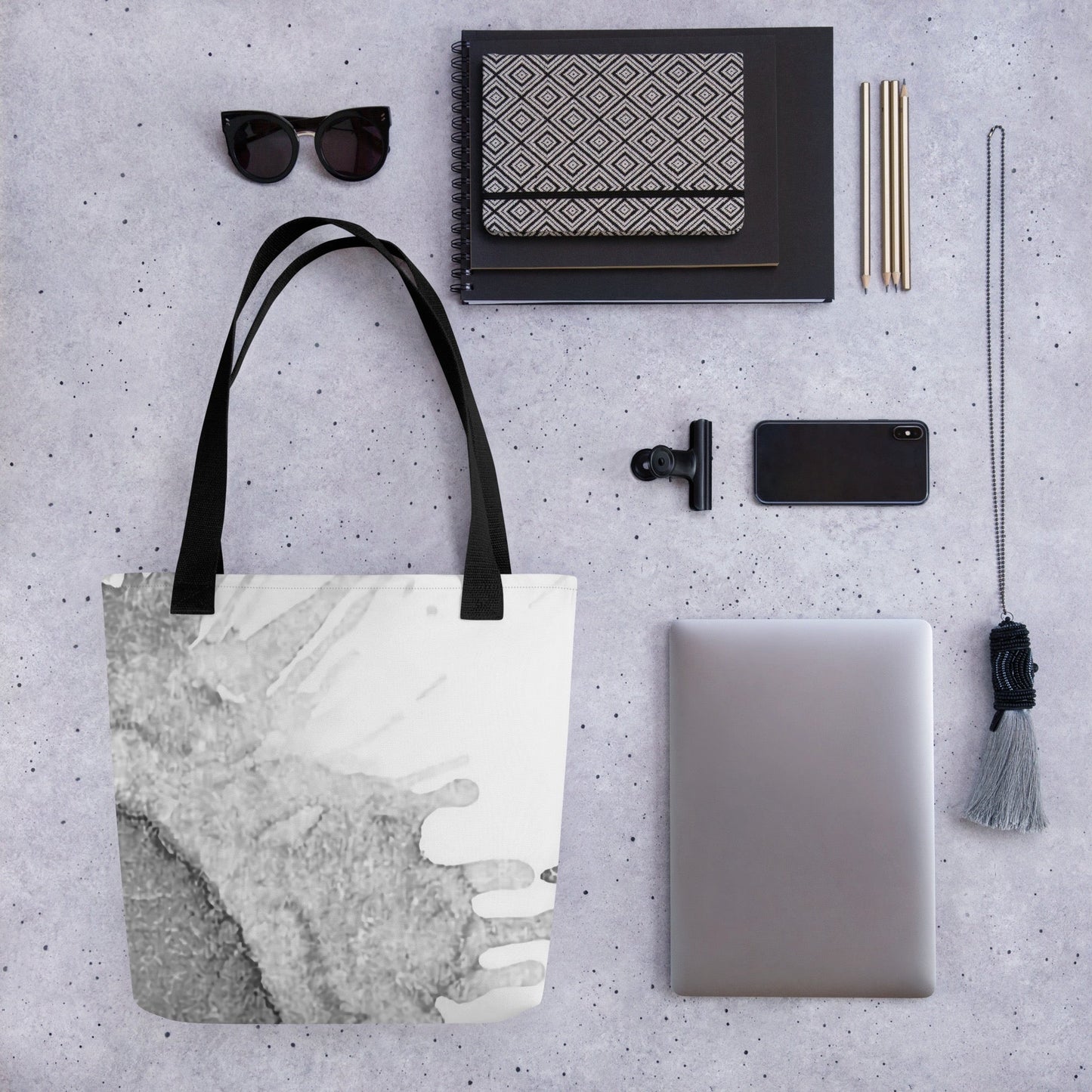 Watercolour Grey Splash - Tote Bag