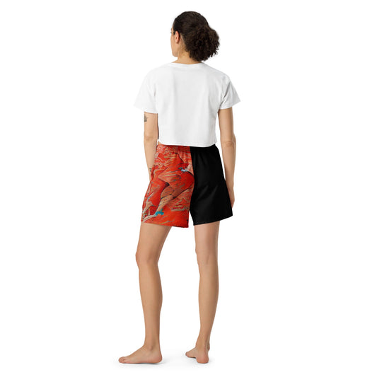 Half Black Half Hónghǎi - Unisex Athletic Shorts