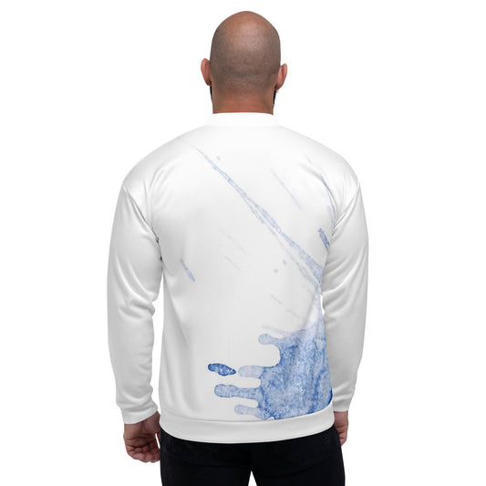 Watercolour Blue Splash - Unisex Bomber Jacket