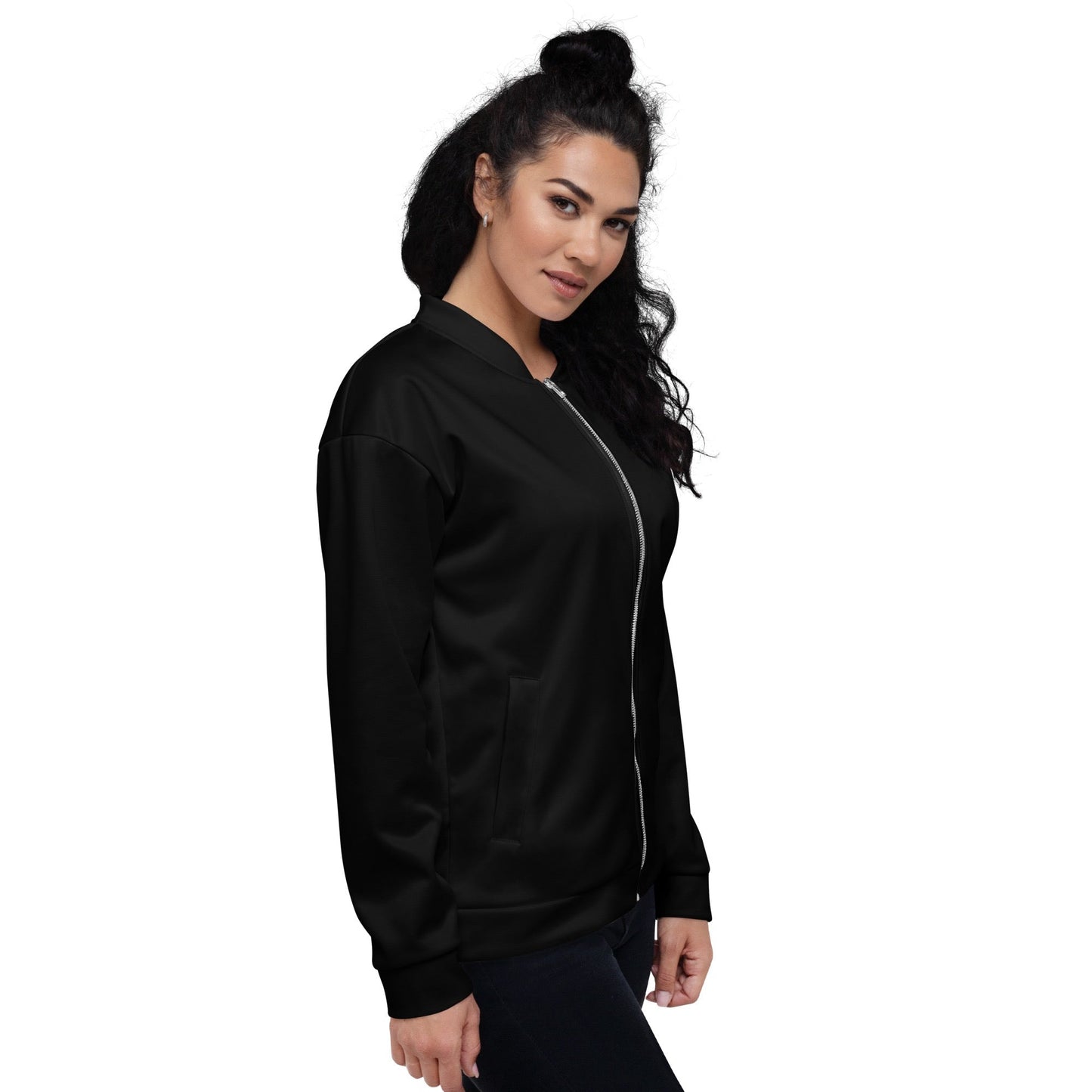 iSAW Unisex Black Bomber Jacket