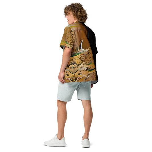 Half Black Half Gāolàng - Unisex Button Shirt