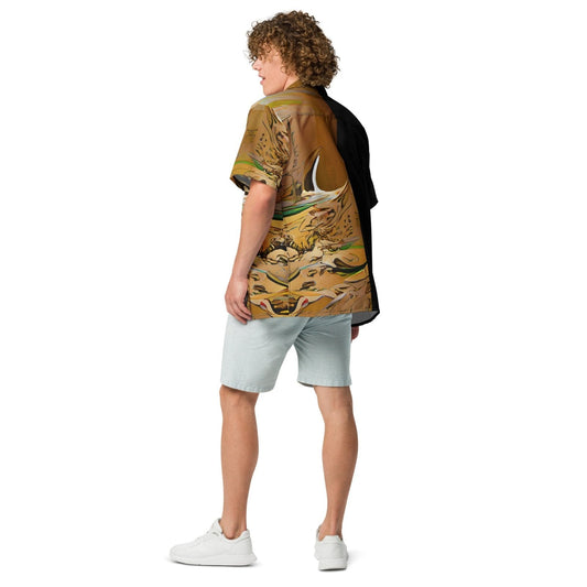 Half Black Half Gāolàng - Unisex Button Shirt