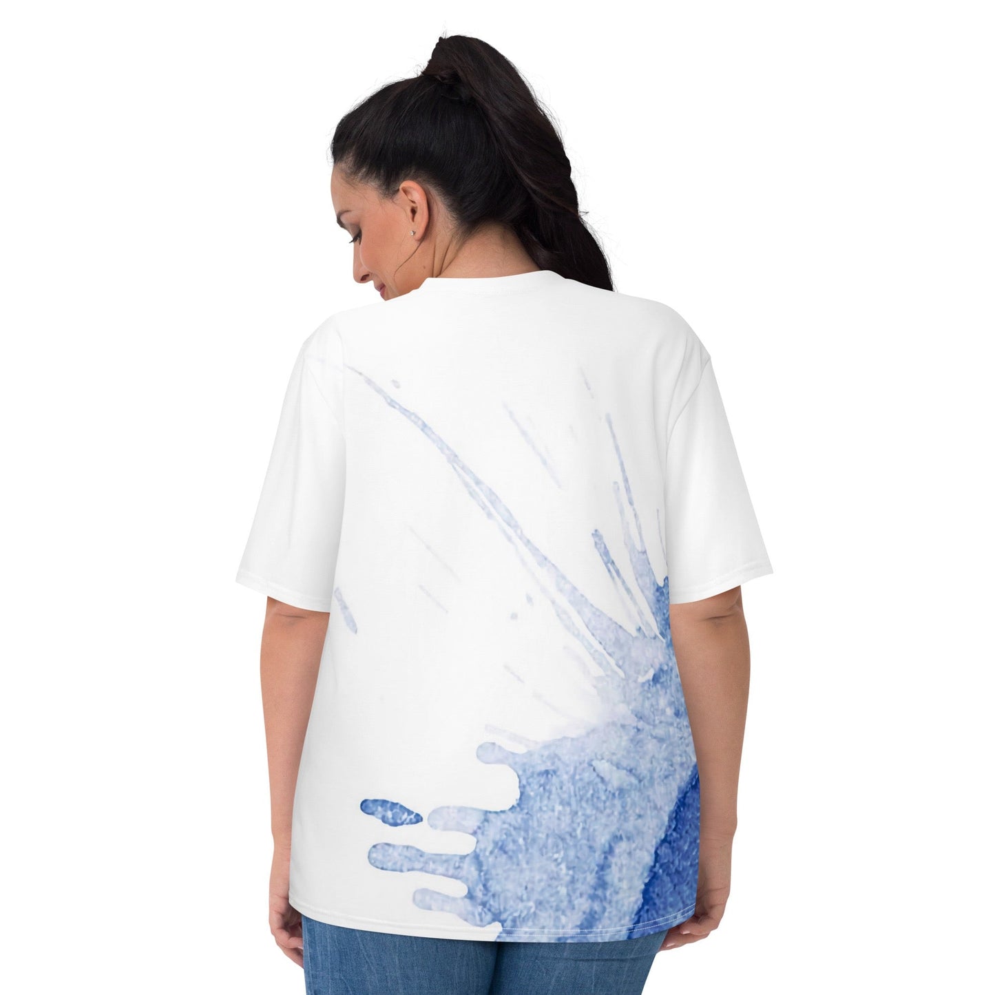 Watercolour Blue Splash - Womens T-Shirt