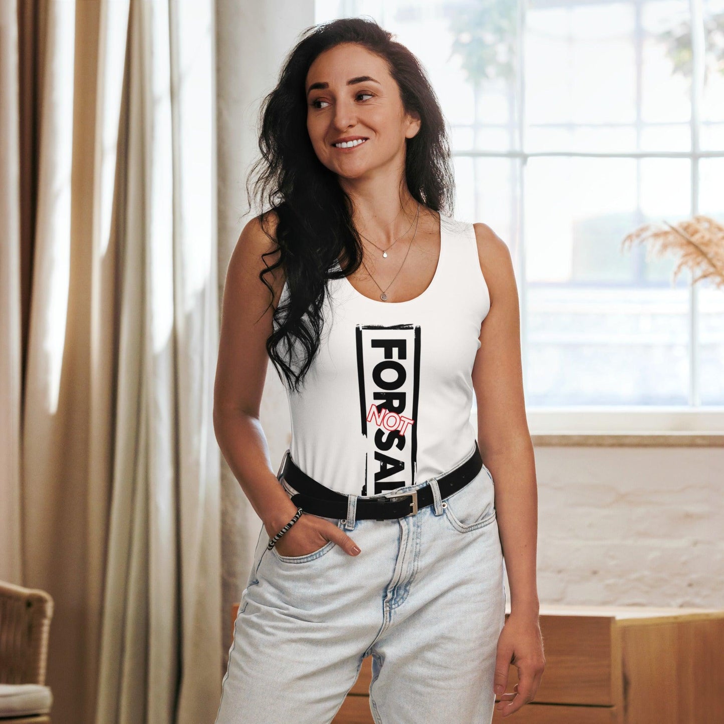 Not For Sale Black Stamp - Womens Tank Top