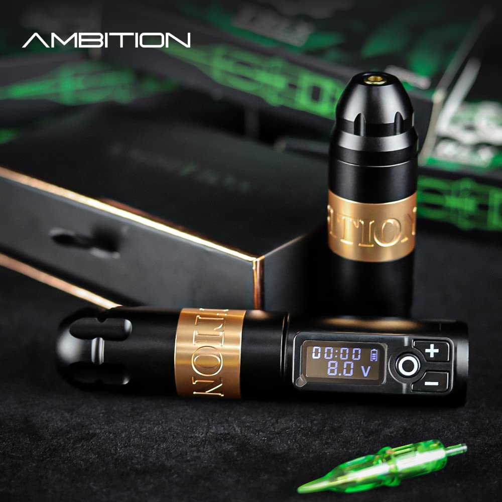 Ambition Soldier Rotary Battery Pen Tattoo Machine – 2400mAh Wireless Power, Coreless Motor