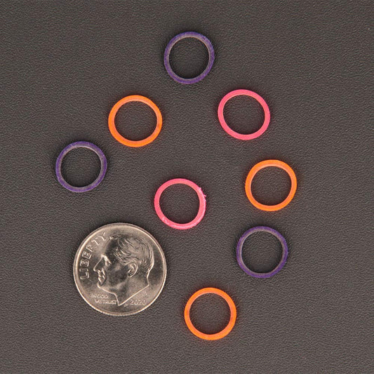 American Orthodontics Elastics Wildlife Panda – Neon Assorted Medium 5/16 inch, 75 Packs/Box, 7,500 Total, USA Made