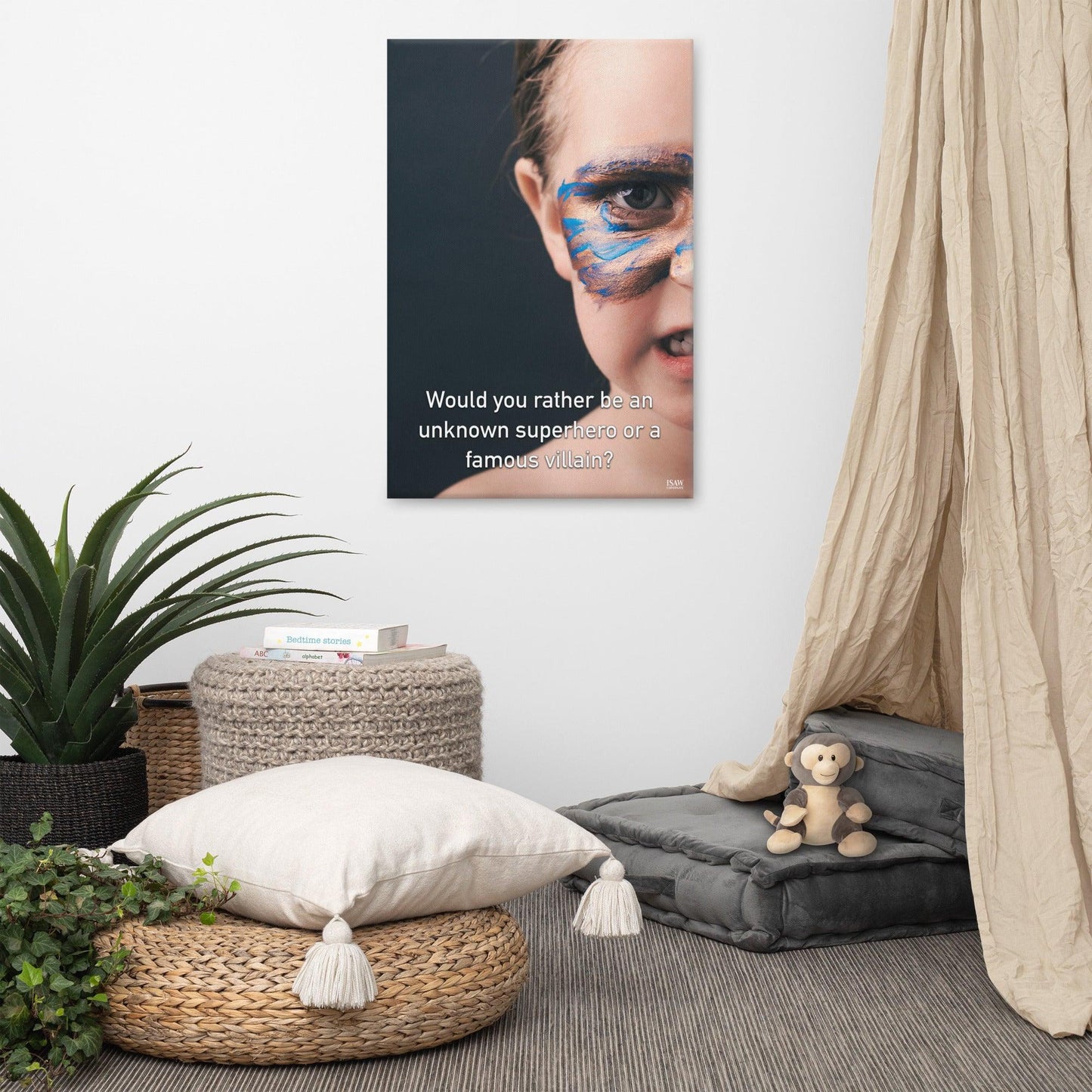 An Unknown Superhero or a Famous Villain - Canvas Print