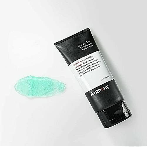 Anthony Shaving Cream for Men – Sensitive Skin with Squalane, Eucalyptus, Spearmint & Rosemary – 6 oz (3 Pack)