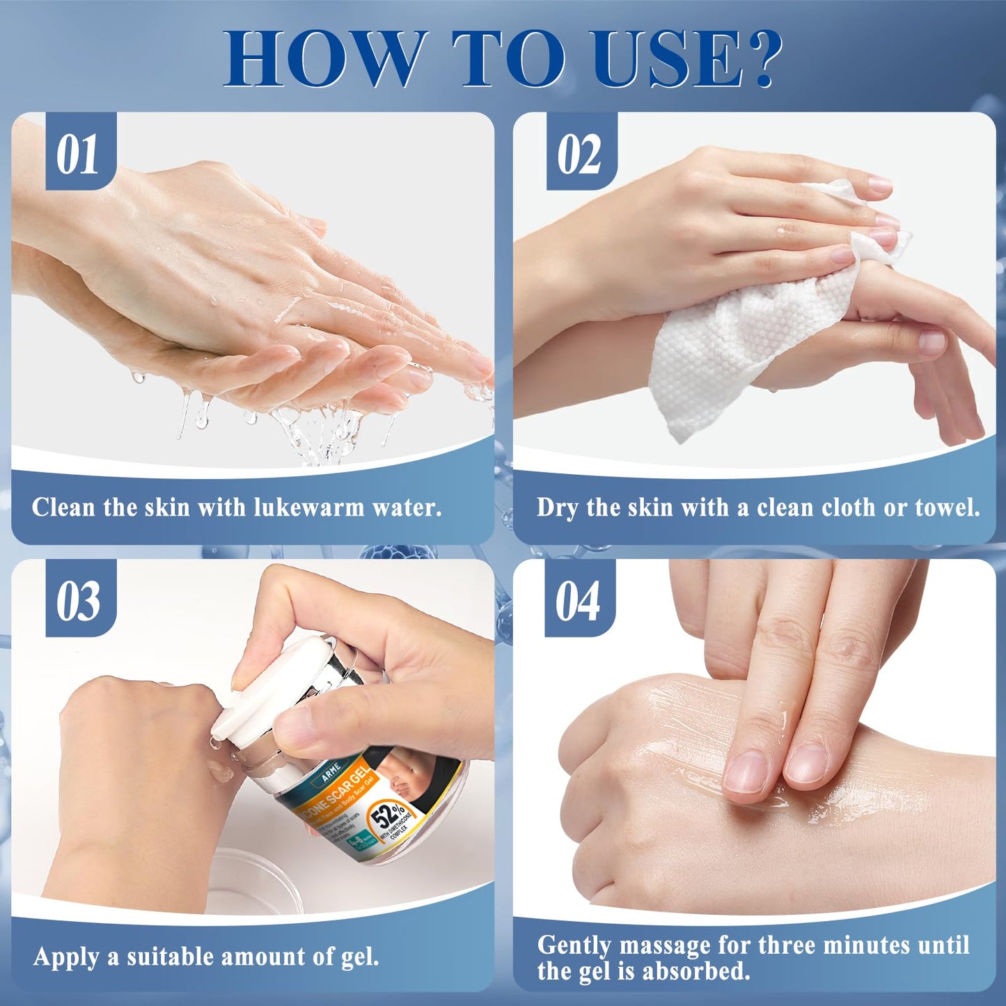 Arme Physician Formulated 52% Silicone Scar Gel | Scar Treatment for Surgical Scars