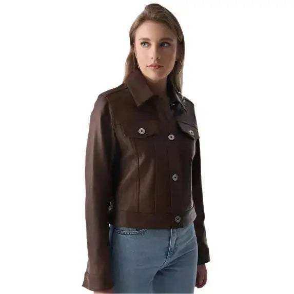 Women’s Authentic Western Tan Brown Leather Jacket