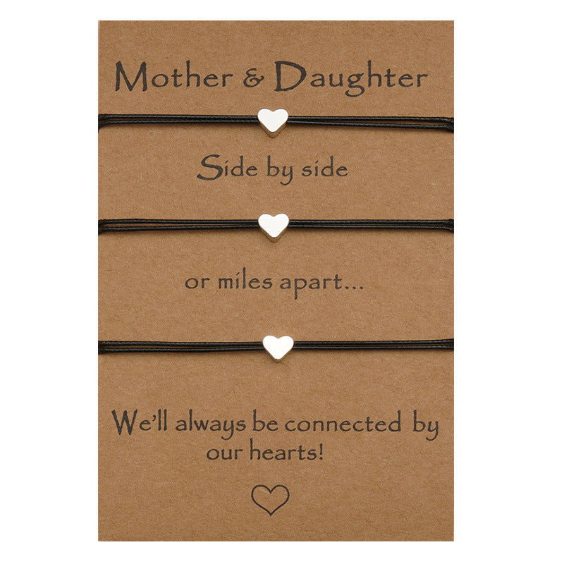 Heart-Shaped Adjustable Mother’s Day Bracelet