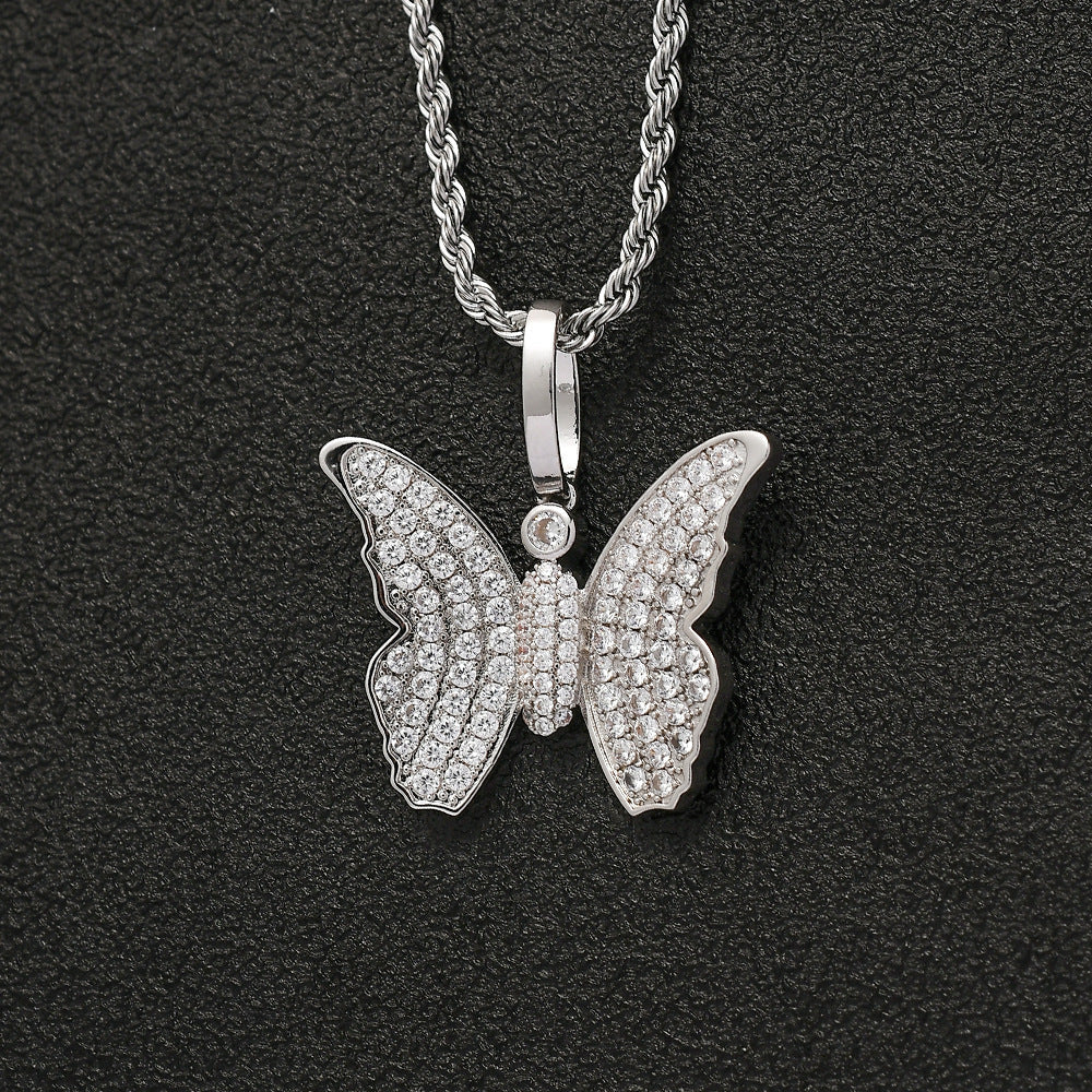 Butterfly Diamond Gold-Plated Necklace