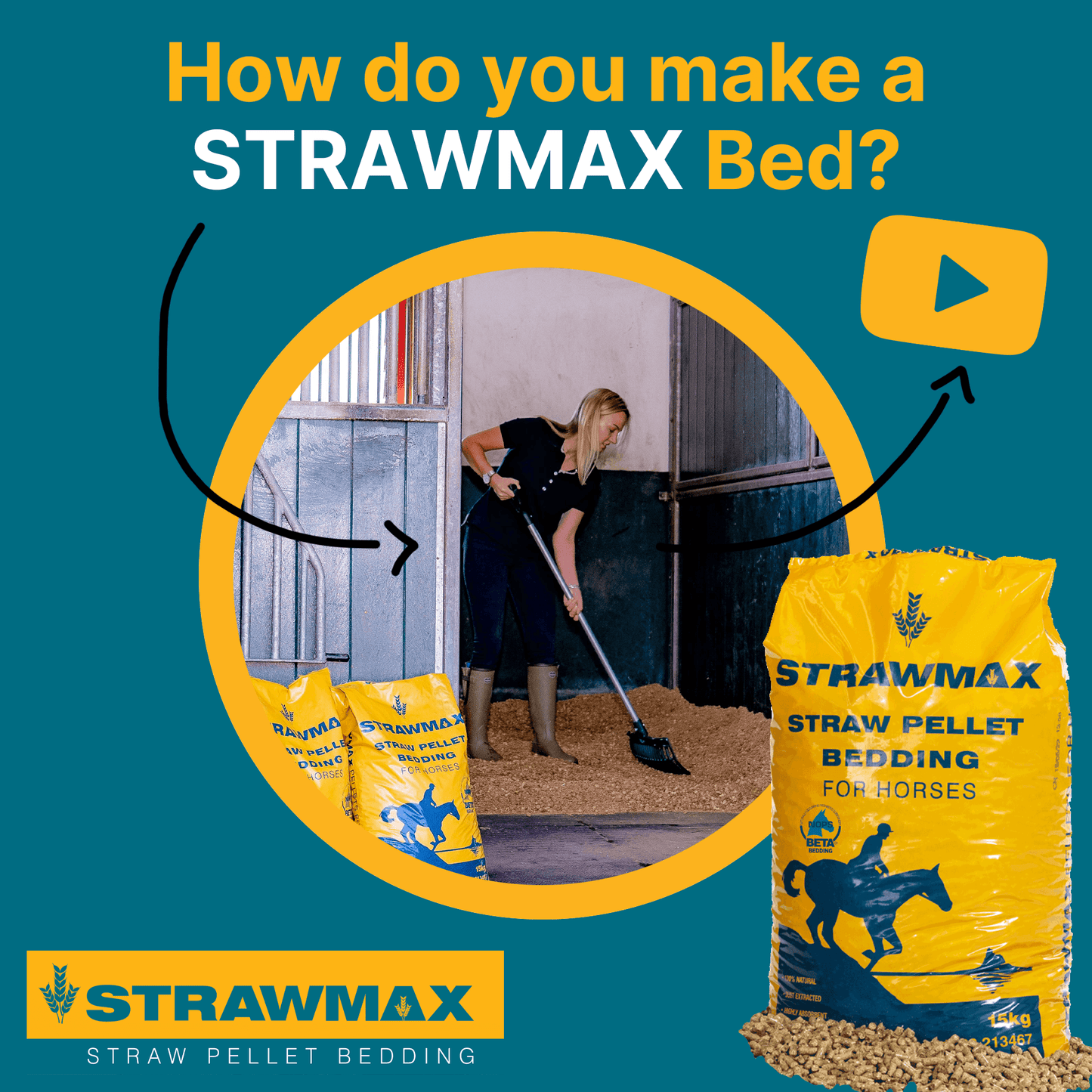Bedmax Strawmax Straw Pellet 15kg
