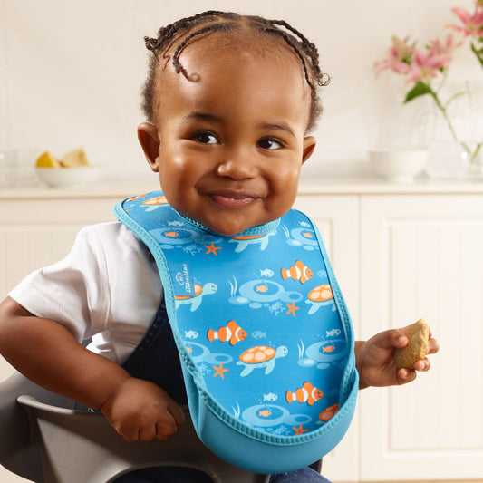 Weaning Bib - Waterproof Soft Neoprene Tropical Fish UltraBib