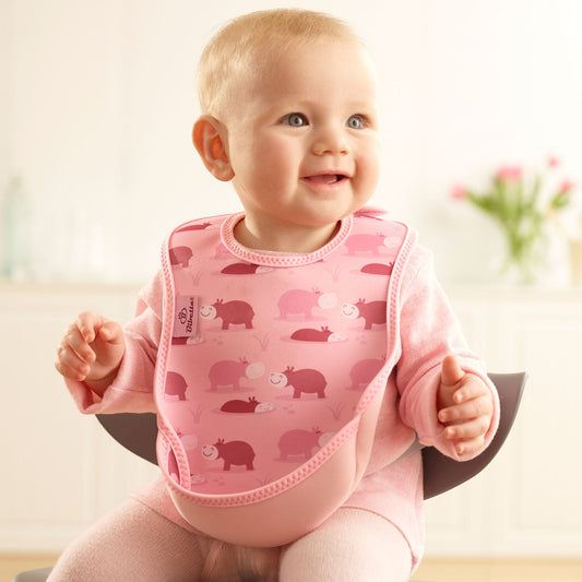 Weaning Bib - Waterproof Soft Neoprene Hippos UltraBib