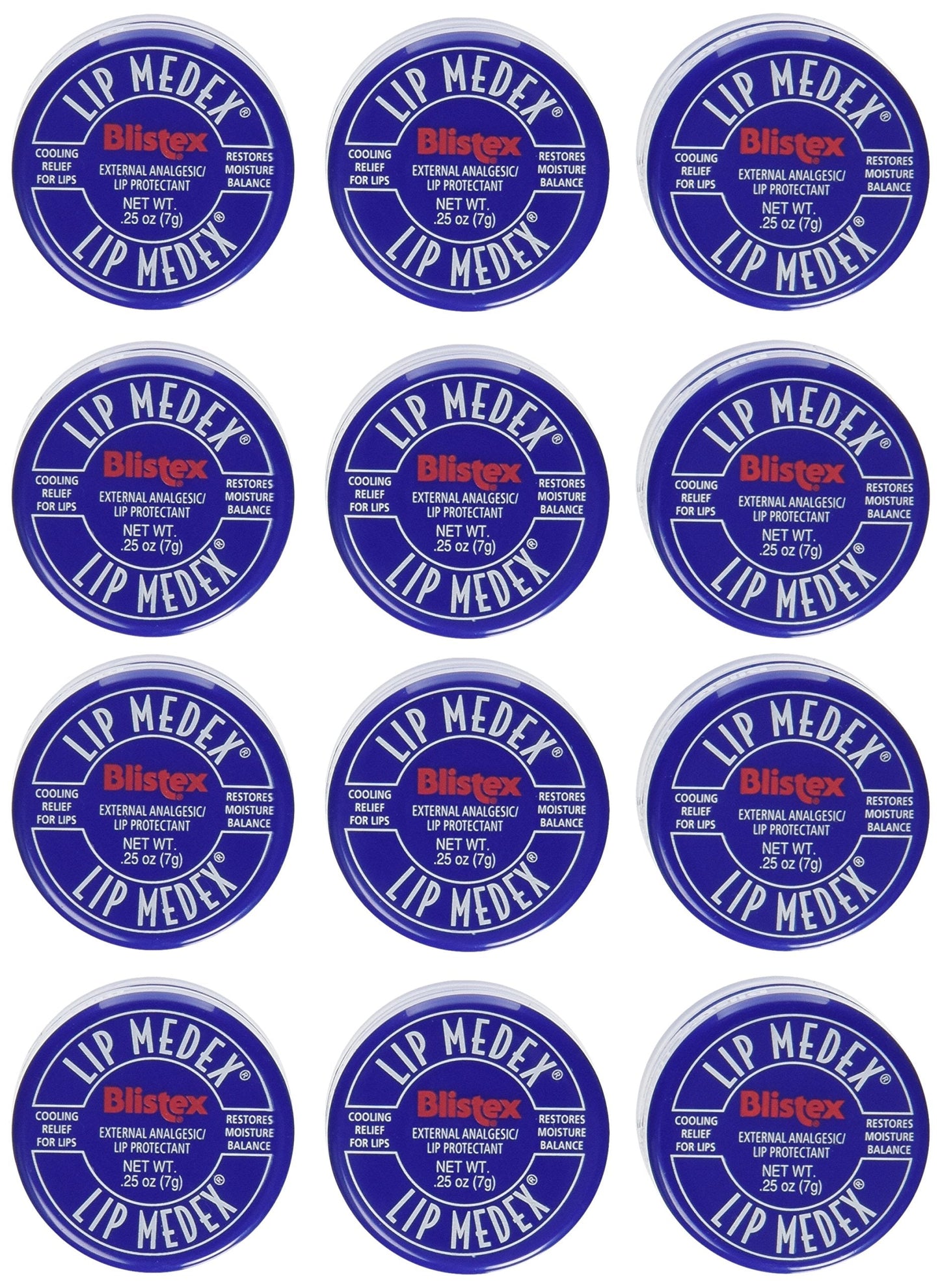 Blistex Lip Medex Moisturizing Lip Balm – 0.25 oz Tubes (Pack of 12)