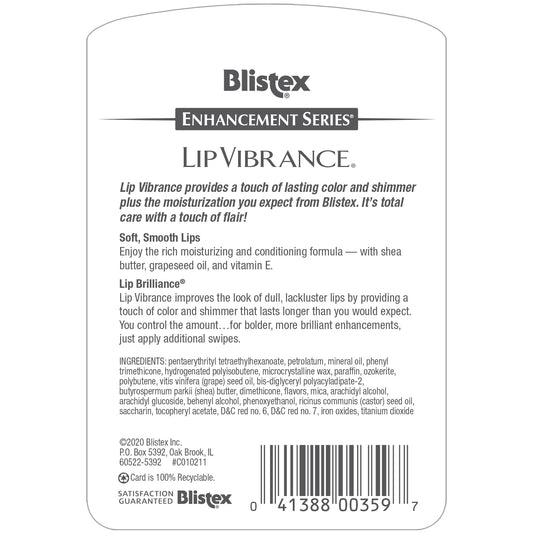 Blistex Lip Vibrance Lip Protectant — Color, Moisture & Sun Shield (8-pack)