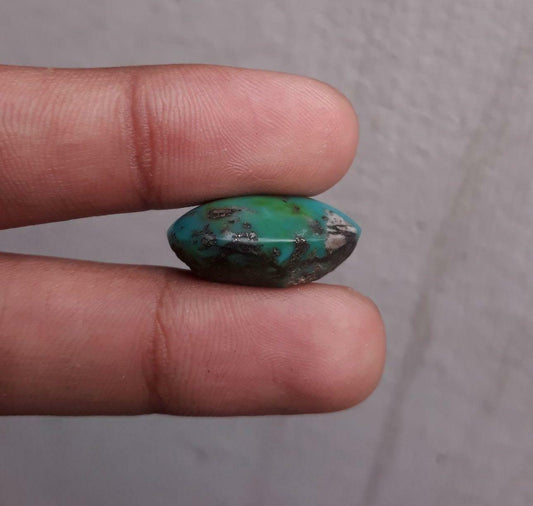 25.05ct Morenci Turquoise - Natural Turquoise - Blue Green Turquoise - Shajri Feroza - 24x16mm