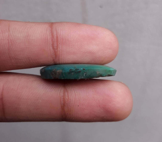 25ct Morenci Turquoise - Natural Turquoise - Blue Green Matrix Turquoise - 29x21mm