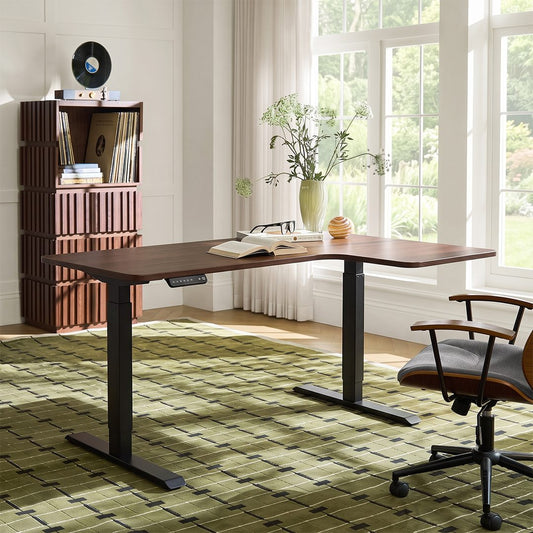 Smart Electric Standing Office Desk, Computer Corner Desk