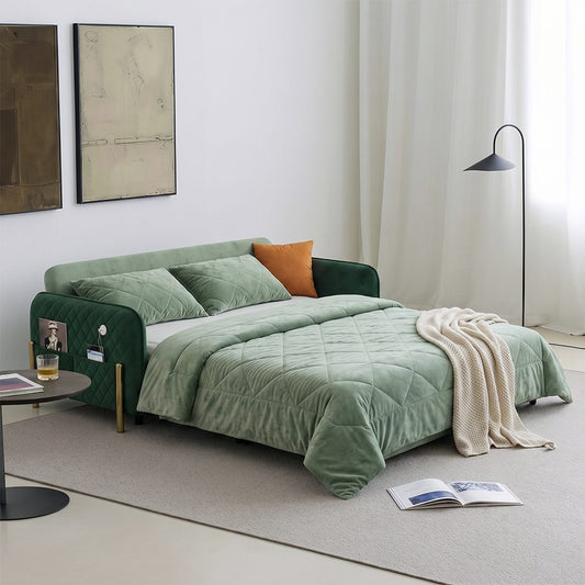 Aditi Two Seater Sofa Bed, Green