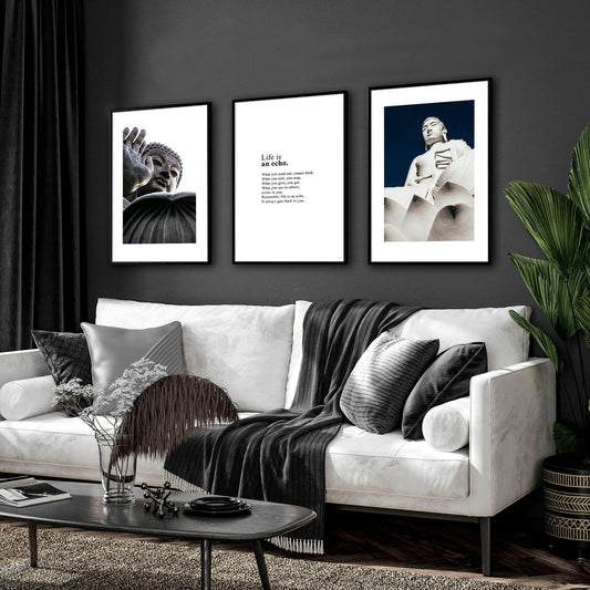 Buddhist wall art | set of 3 wall art prints