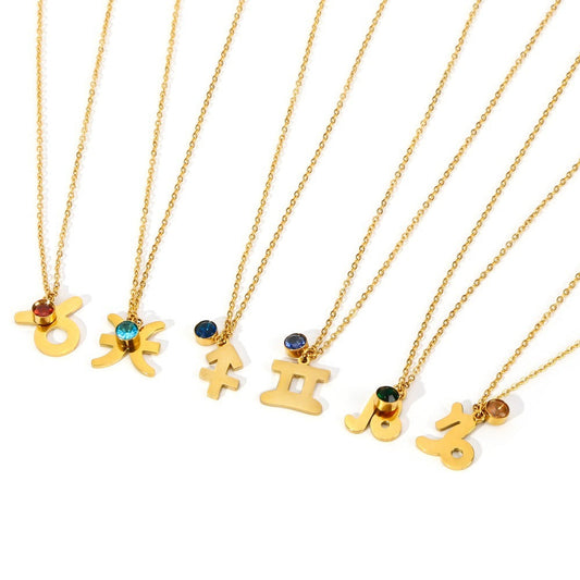 Zircon Constellation Zodiac Necklace