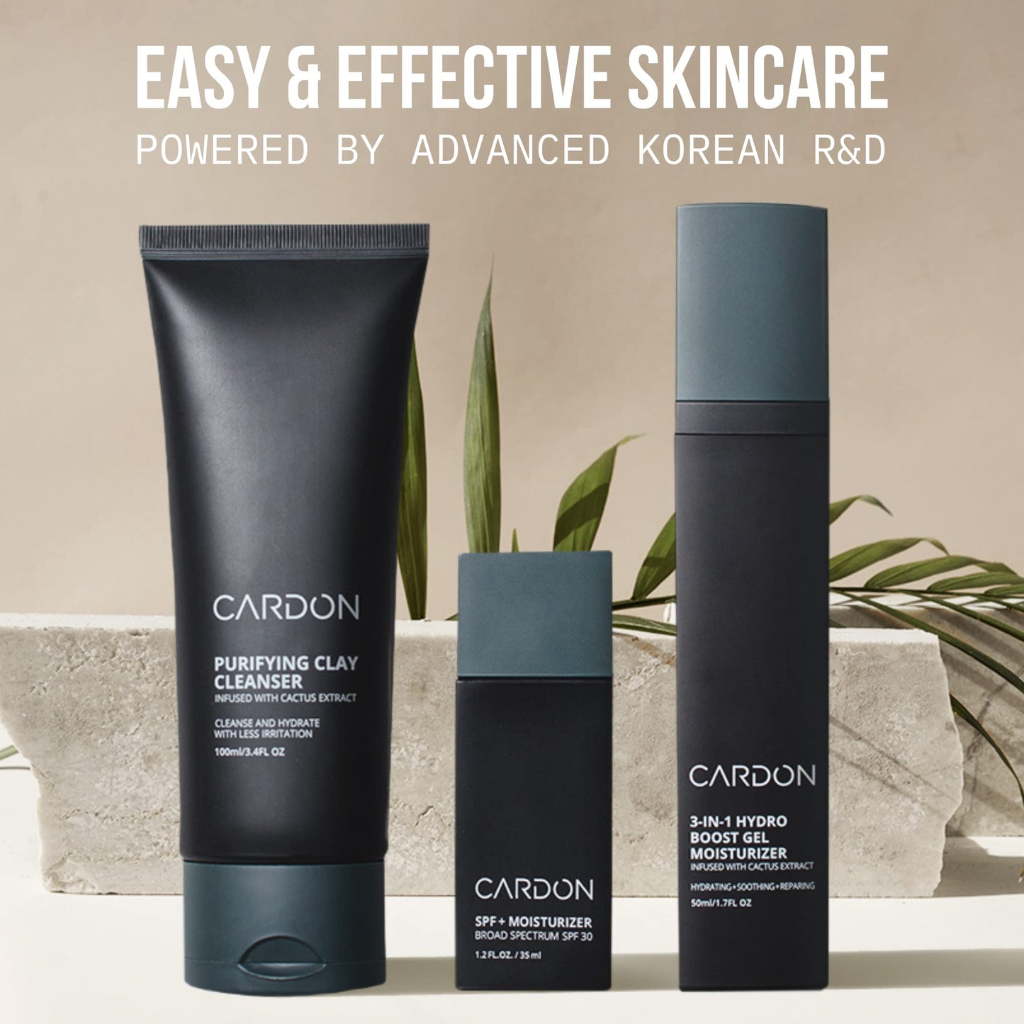 Cardon Men's Deep Pore Cleaning Clay Face Wash – 4x Better Than Charcoal for Oily, Acne-Prone Skin (3 CT)
