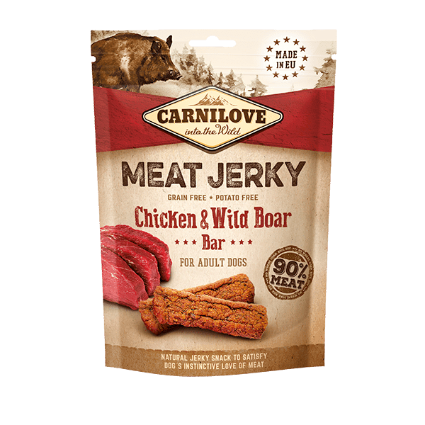 Carnilove Chicken & Wild Boar Bar Meat Jerky Dog Treat