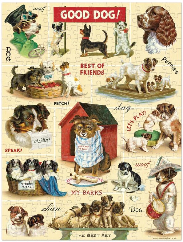 Cavallini & Co Mini Puzzle – Vintage Dogs, 240 Pieces