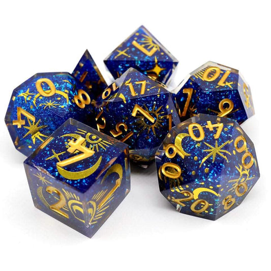 Celestial Body | Sharp Edge Dice | Resin | 7 Piece Set