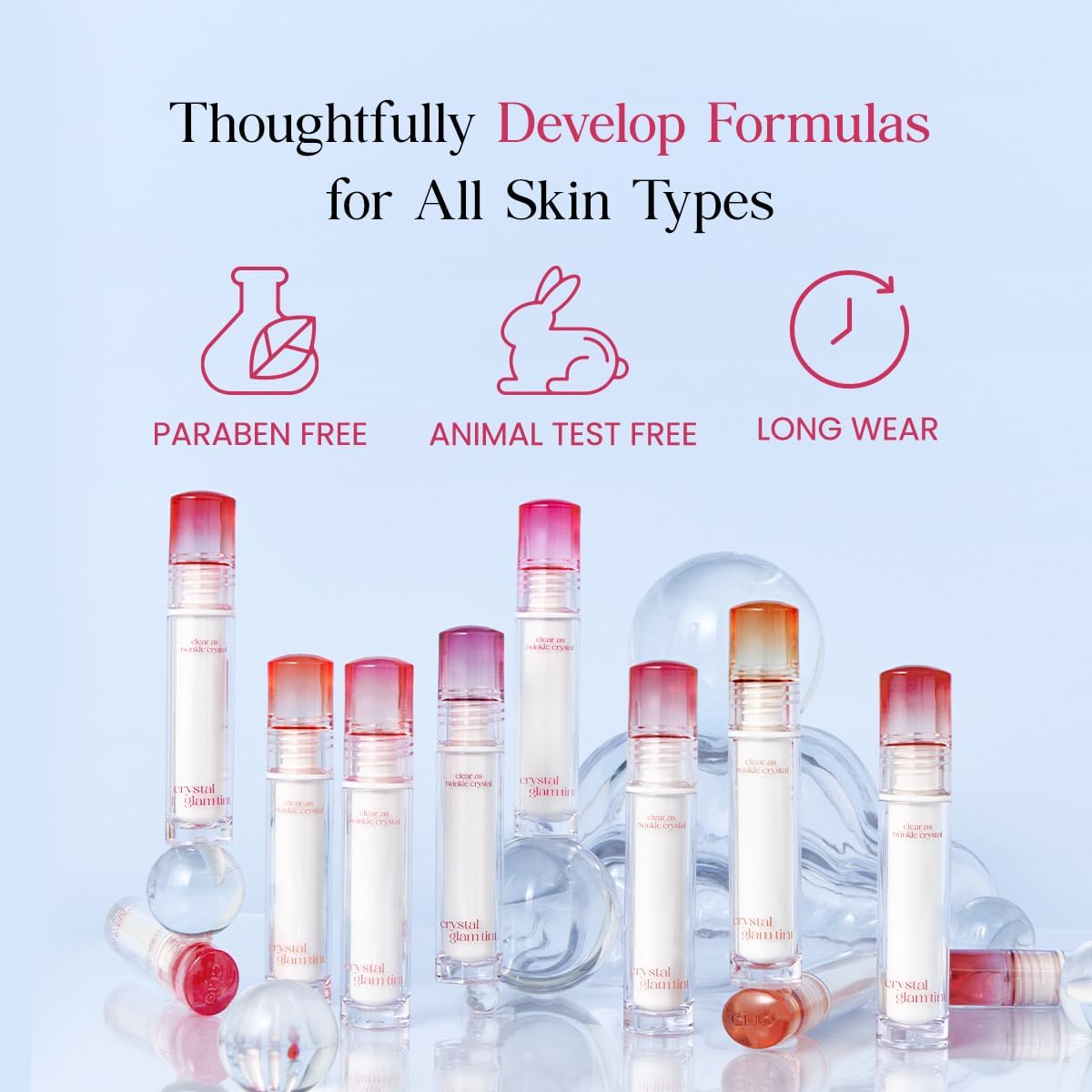 CLIO PROFESSIONAL Crystal Glam Tint 011 Mellow Fig – Glossy, Lightweight, Buildable Lip Tint