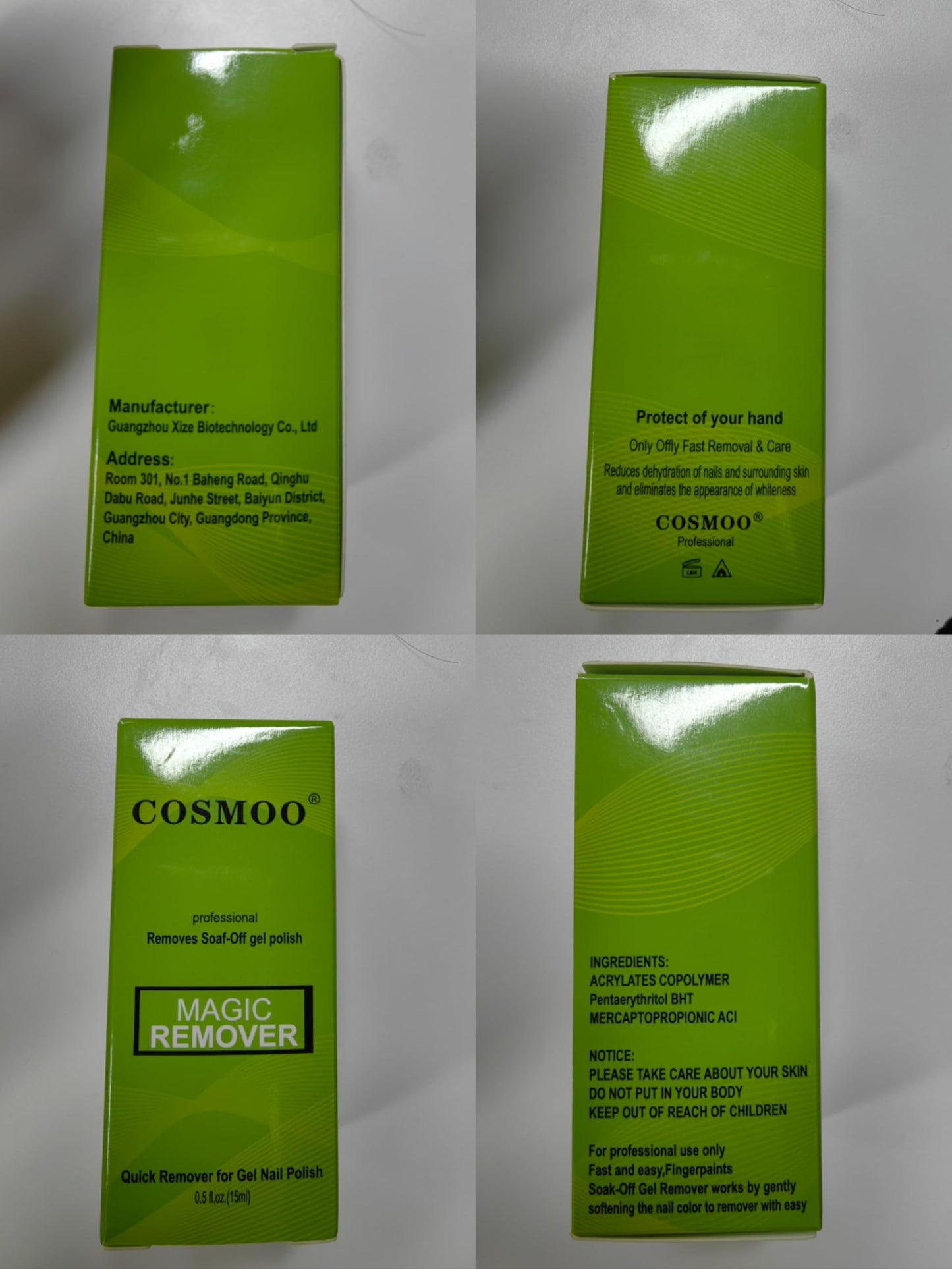 COSMOO Gel Nail Polish Remover 2 PCS – Fast Gel Removal at Home