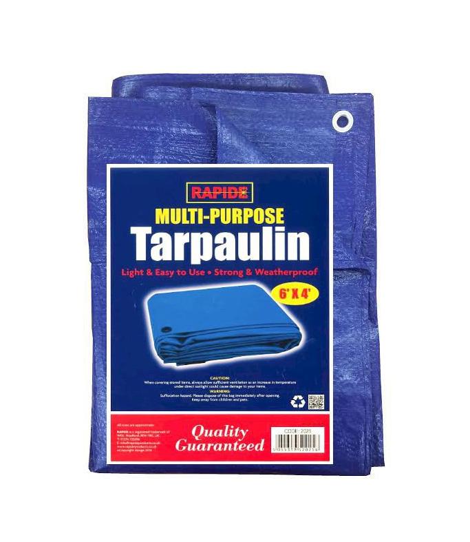 Blue Multipurpose Tarpaulin 6x4 Light Strong Waterproof