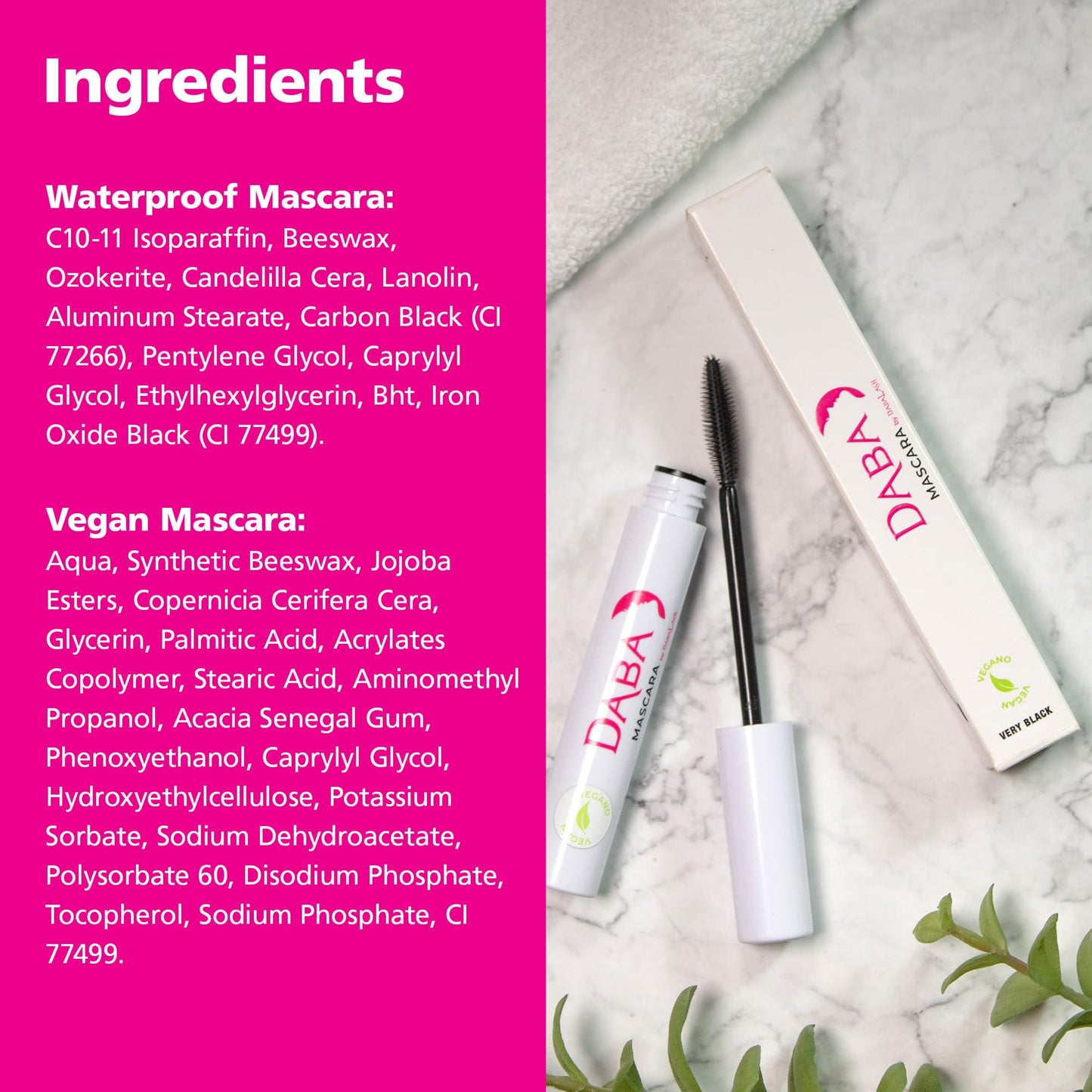 DABALASH Trio Combo – Lash & Brow Growth Serum + Waterproof Mascara & Vegan Mascara (0.18 oz, 0.45 oz & 0.3 oz) – Naturally Longer, Fuller Lashes & Brows