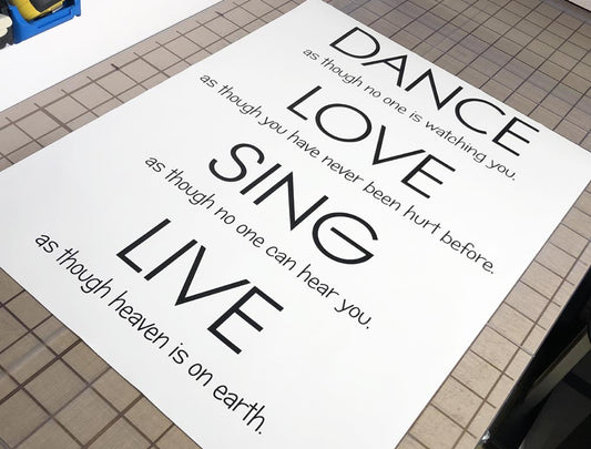 Dance Love Sing Live Inspirational Wall Sticker Quote