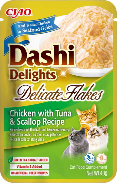 Dashi Delights Delicate Flakes Chicken with Tuna & Scallop Recipe