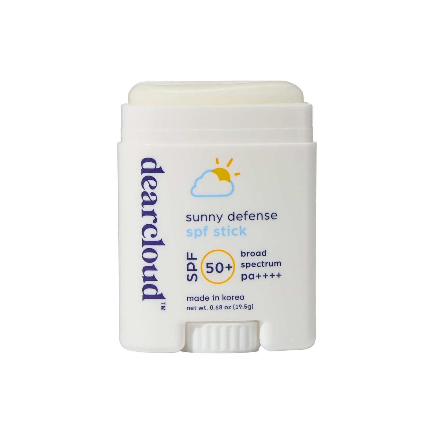 dearcloud Sunny Defense Sunscreen Stick SPF 50+ PA++++ | Korean Face & Travel Size (.68 oz)