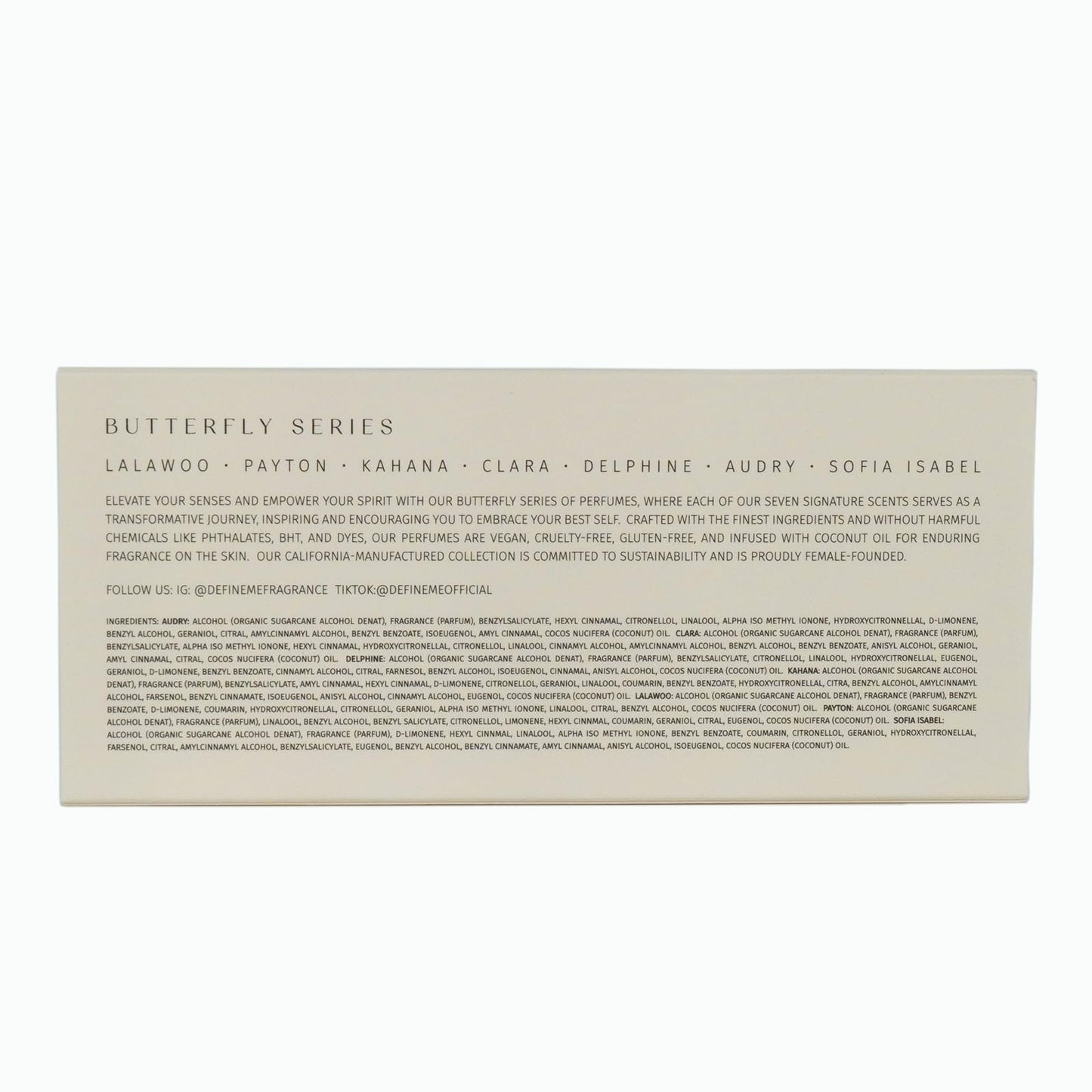 DefineMe Mini Perfume Gift Set – 7 Scents, Travel-Ready & Vegan