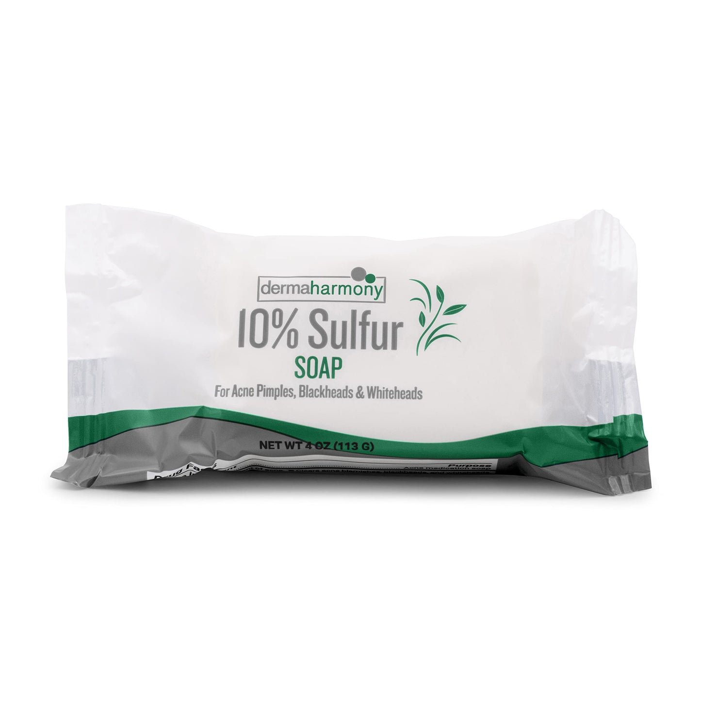 Dermaharmony 10% Sulfur Acne Bar Soap with Tea Tree Oil – Pack of 2 (4 oz each) | Natural, Cruelty-Free Skincare