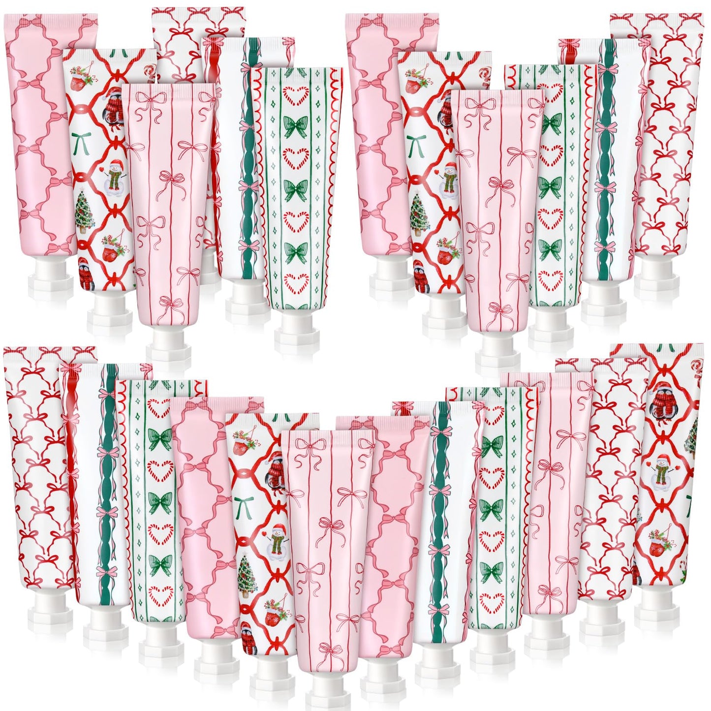 Dimsile 48 Pink Bow Hand Cream Gifts – Travel-Size Party Favors, Six Scents